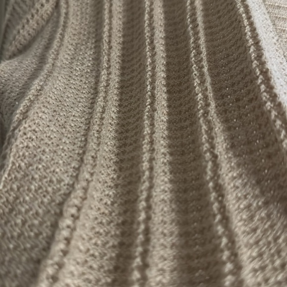 CROFT & BARROW | Knit Tan Short Sleeve Cardigan - Picture 3 of 7